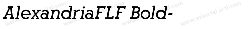 AlexandriaFLF Bold字体转换